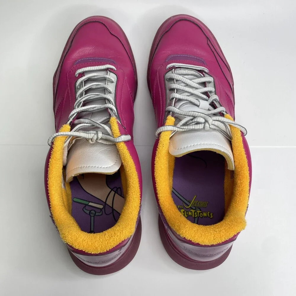 Reebok The Jetsons Flintstones Shoes Sneakers Mens Size 11 Purple Yellow Collab